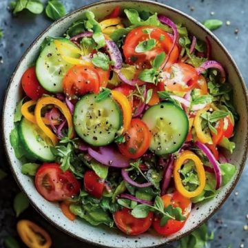 Салат летний (с помидором и огурцами) 250 гр.