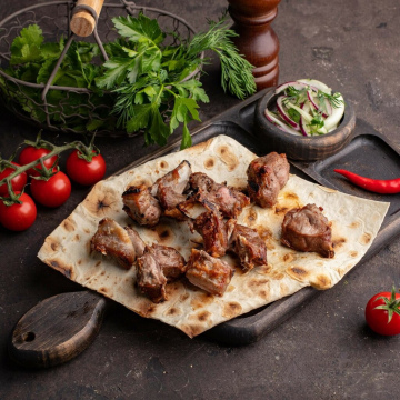 Шашлык из ребер баранины